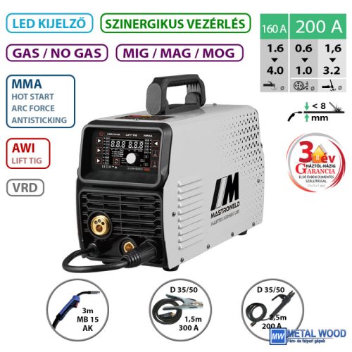MASTRO MIG-250 LED multifunkciós hegesztő inverter