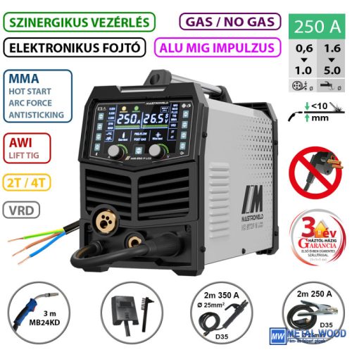 MASTRO MIG-250 P LCD multifunkciós hegesztő inverter