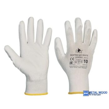   THD-HS-04-003 BUNTING LIGHT PU MÁRTOTT SZERELŐKESZTYŰ FEHÉR