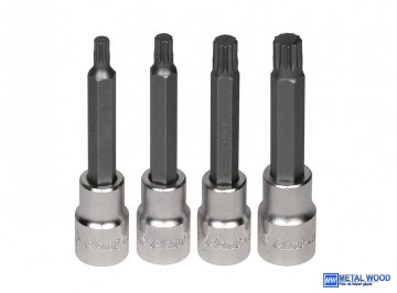 HANS 1/2" XZN-12Pt hosszú bit-dugókulcsfej készlet 4r. M6-M12 46028-4