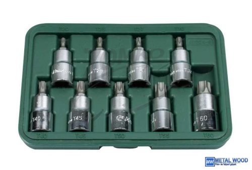 HANS 1/2" TORX bit-dugókulcsfej készlet 9r. T20-T60 46024-9