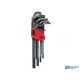 Z-TOOLS imbuszkulcs készlet hosszú 9r. SW1,5-10 CrV