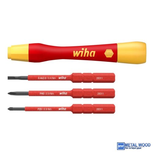 WIHA PicoFinish electric slimVario VDE csavarhúzó klt. 4r. SL+PH+PZ