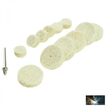   Polírozó filcek, 13 db-os készlet, Mini csiszolók és gravírozókhoz