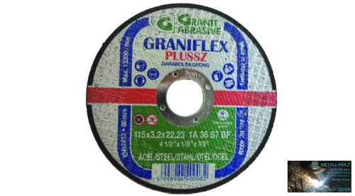115x3,2 1A36S-BF Graniflex Grá Graniflex acél vágókorong Granit 12080420