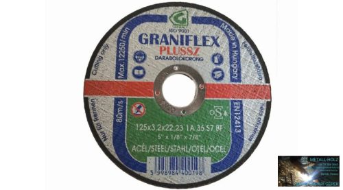 125x3,2 1A36S-BF Graniflex Grá Graniflex acél vágókorong Granit 12080430