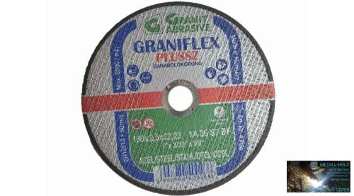 180x2,5 1A36-BF Graniflex Grá Graniflex acél vágókorong Granit 12080440