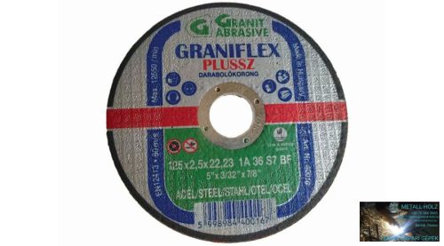 125x2,5 1A36S-BF Graniflex Grá Graniflex acél vágókorong Granit (Akciós) 12080610