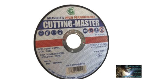 115x1,6 Cutting-Mas.Inox Grá Granit Cutting Master vágókorong Granit (Akciós) 12080790