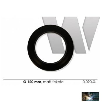 WKR-Füstcső rózsa matt fekete, 120 mm