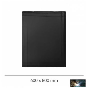 WKR-Kályhaalátét lemez fekete 600x800mm P.Á.