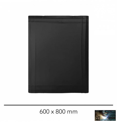WKR-Kályhaalátét lemez fekete 600x800mm P.Á.