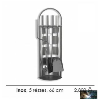 WKR-Kandalló szett 5 db-os, Inox 66cm
