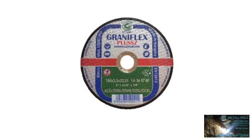 150x2,5 1A36S-BF GraniflexGrá Graniflex acél vágókorong Granit 35010060