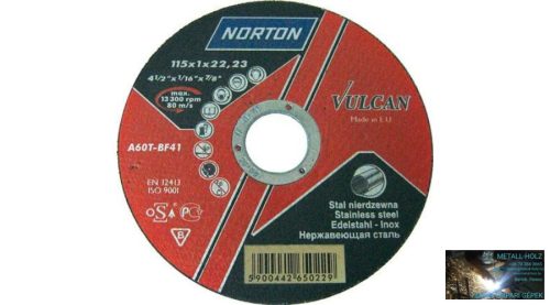 115x1 A60T-BF41InoxNortonVul Norton Vulkan inox vágókorong Norton 35010063