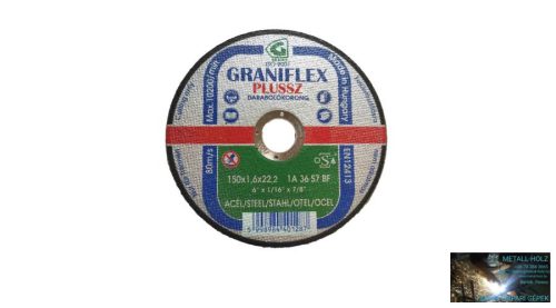 150x1,6 1A46S-BF GraniflexGrá Graniflex acél vágókorong Granit 35010089