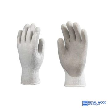   THD-3874 PAMUT/AKRIL/POLIÉSZTERRE MÁRTOTT SZÜRKE LATEXKESZTYŰ