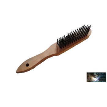   Drótkefe 5-soros acélhuz HW Acél huzalú kézikefe Happy Work (Akciós) 45090013