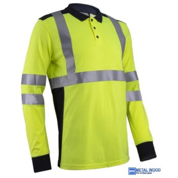   THD-EKHI HOSSZÚ UJJÚ LÁNGÁLLÓ ÉS ANTISZTATIKUS PÓLÓ FLUO SÁRGA