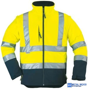 THD-70630 SOFTSHELL HI-VIZ 2/1 FLUO DZSEKI SÁRGA/KÉK