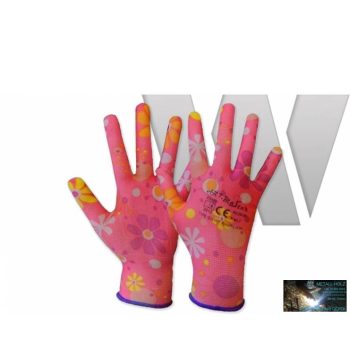   WKR-Kesztyű virágmintás, nylonszálas S-es és M-es méretben RnyFlow