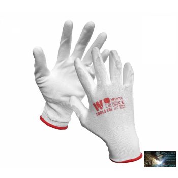 WKR-Kesztyű precíziós szerelő fehér 