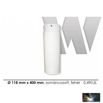 WKR-Füstcső zománcozott fehér 118 x 500 mm