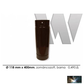 WKR-Füstcső zománcozott barna 118 x 500 mm