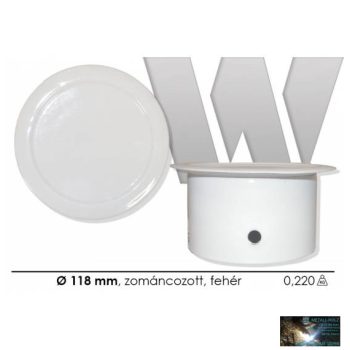WKR-Faldugó zománcozott fehér, 118mm