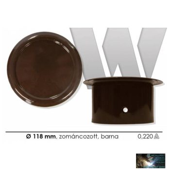 WKR-Faldugó zománcozott barna, 118mm