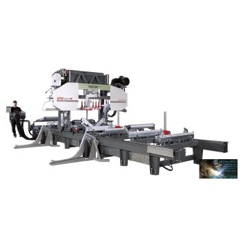   PILOUS CTR1300 FORESTOR - vízszintes rönkhasító faipari szalagfűrészgép.