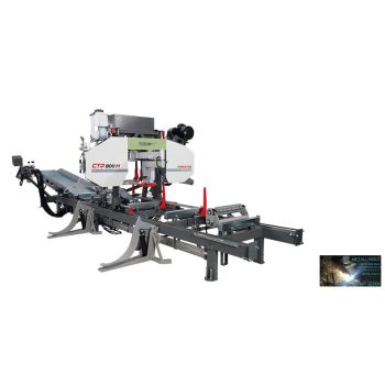   PILOUS CTR800 FORESTOR - vízszintes rönkhasító faipari szalagfűrészgép.