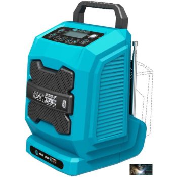 Dedra Akkumulátoros rádió, bluetooth, USB aljzat 18V