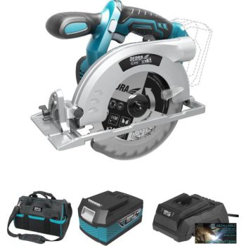   Dedra akkumulátoros körfűrész 18 V készlet (akku + töltő + táska)
