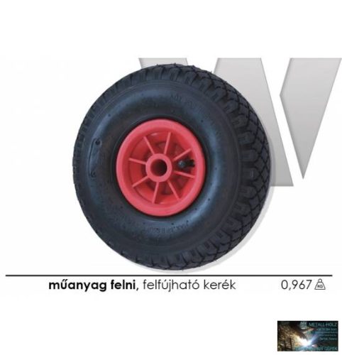 WKR Molnárkocsi kerék műanyagfelnis, siklócsapágyas
