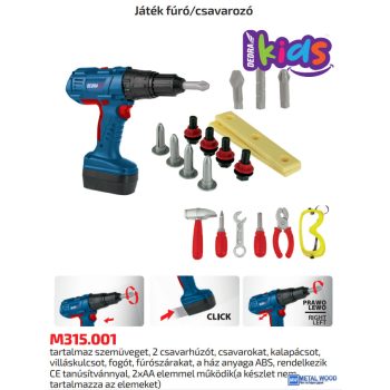 Játék fúró/csavarozó