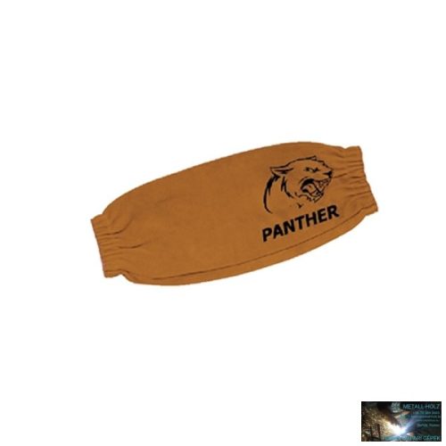 Panther hegesztő alkarvédő, vastag, hasított marha, sárga (45cm-es gumis)