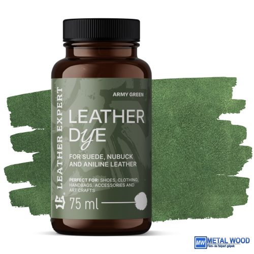 Leather Expert Bőrfesték - Velur. Nubuk, Analin 75ml Army Green 