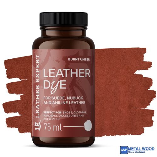 Leather Expert Bőrfesték - Velur. Nubuk, Analin 75ml Burnt Umber