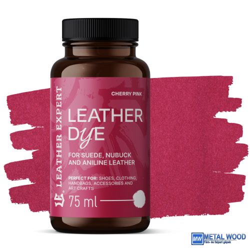 Leather Expert Bőrfesték - Velur. Nubuk, Analin 75ml Cherry Pink