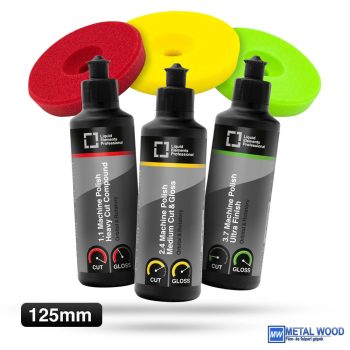   Polírpaszta szett 3 Lépcső, 3 X 250ML +125MM CENTRIFORCE V2 Polírozó Korong