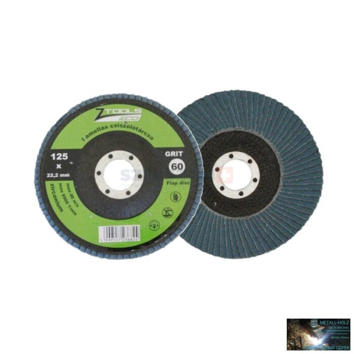 INOX lamellás csiszolótányér F27 egyenes 125x22,2 P60Z - Image 1