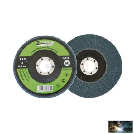 INOX lamellás csiszolótányér F27 egyenes 125x22,2 P80Z