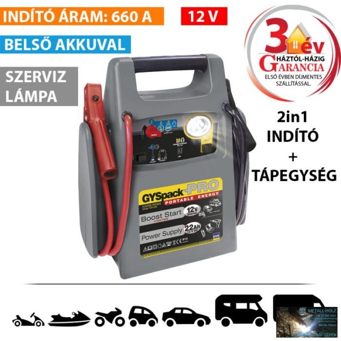GYSPACK PRO AKKUMULÁTOROS INDÍTÓ - Image 1