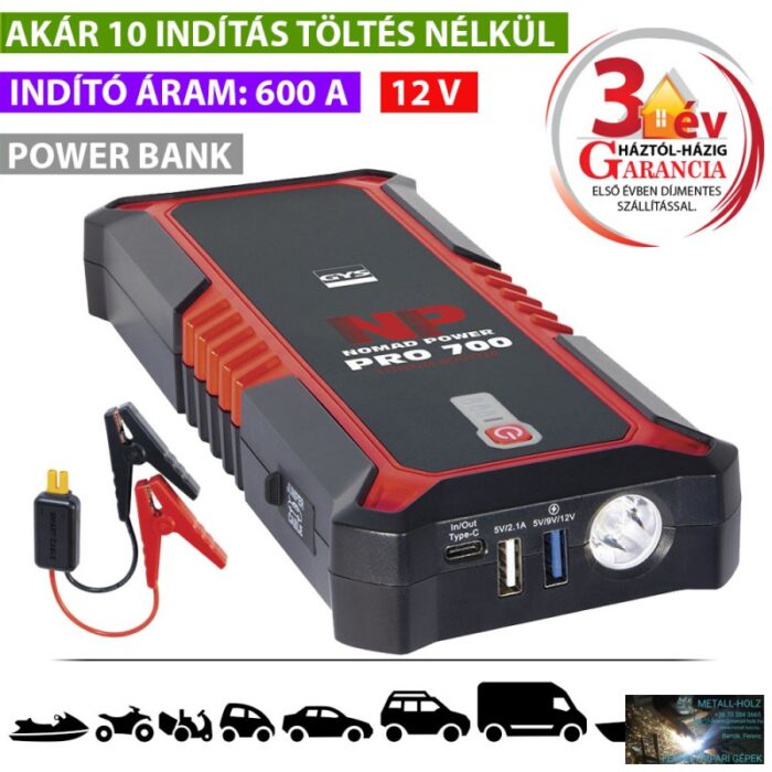 NOMAD POWER 700 LÍTIUMION AKKUMULÁTOROS INDÍTÓ - Image 1