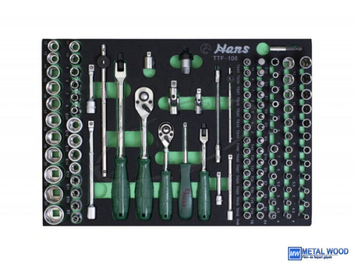 HANS 1/4 "+ 3/8" dugókulcs készlet 108r. TTF-108 fiókmodul - Image 1