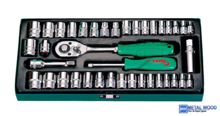 HANS 1/4"+3/8" vegyes dugókulcs készlet 40r. 4-19mm + 3/16"-3/4" 5640MA - Image 1