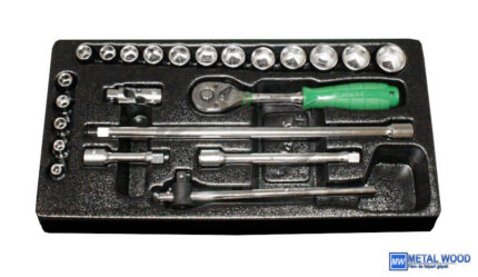 HANS 3/8" dugókulcs készlet 23r. 6-22mm TT-15 fiókmodul