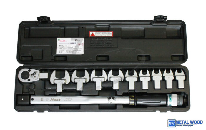 HANS nyomatékkulcs villáskulcs fejekkel készlet 1/2" 40-210Nm 11r. 4673 - Image 1