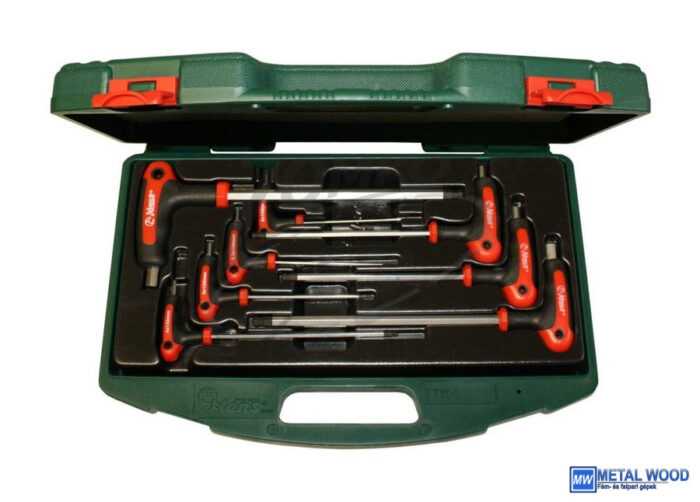 HANS T-nyelű gömbvégű imbuszkulcs készlet 8r. SW2-10 TTK-20 kofferben - Image 1